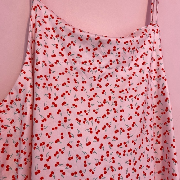 Very cute pink cherry slip on dress - Picture 2 of 2